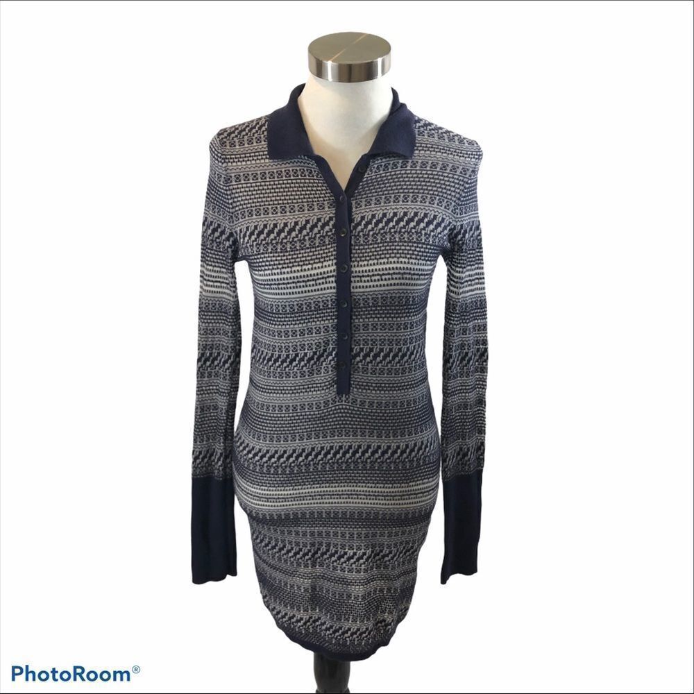 Free People Sheer Tunic Blouse 1/4‎ Button Collar